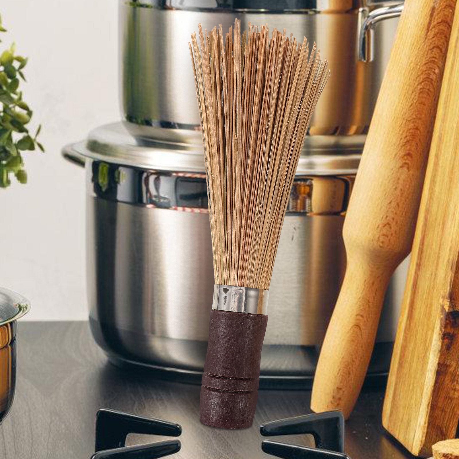 Dish Brush Bamboo - 2 szt. drewnianych szczotek do woka,