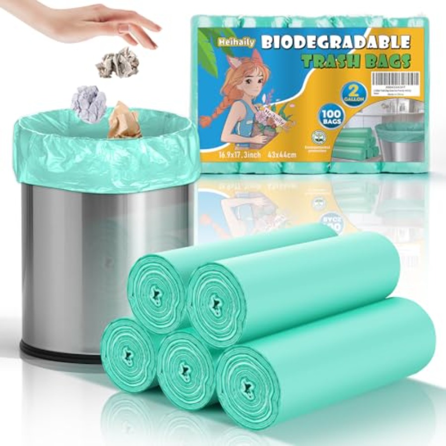 Biodegradable Bin Liner - Worek na śmieci mini, zielony, 2