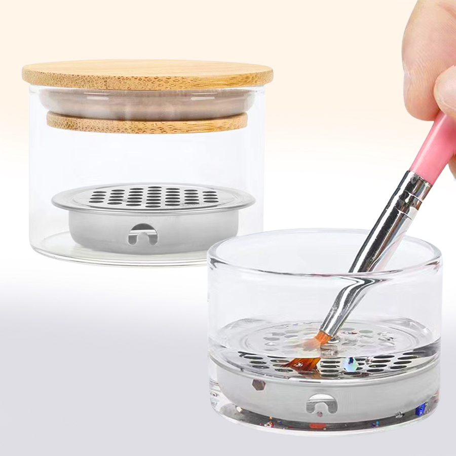 Dish Brush Bamboo - Kubek do czyszczenia pędzli do zdobienia