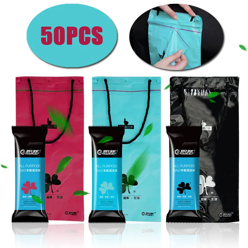 Biodegradable Bin Liner - 50 sztuk Samochodowe jednorazowe worki na