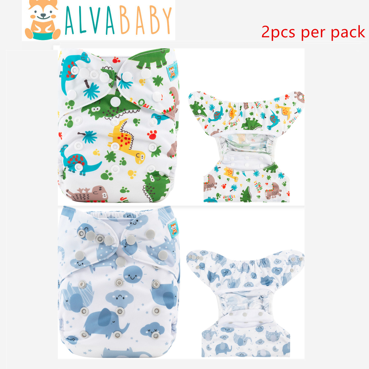 Cloth Diaper Insert - 2 szt. Ekologiczne pieluchomajtki dla niemowląt,