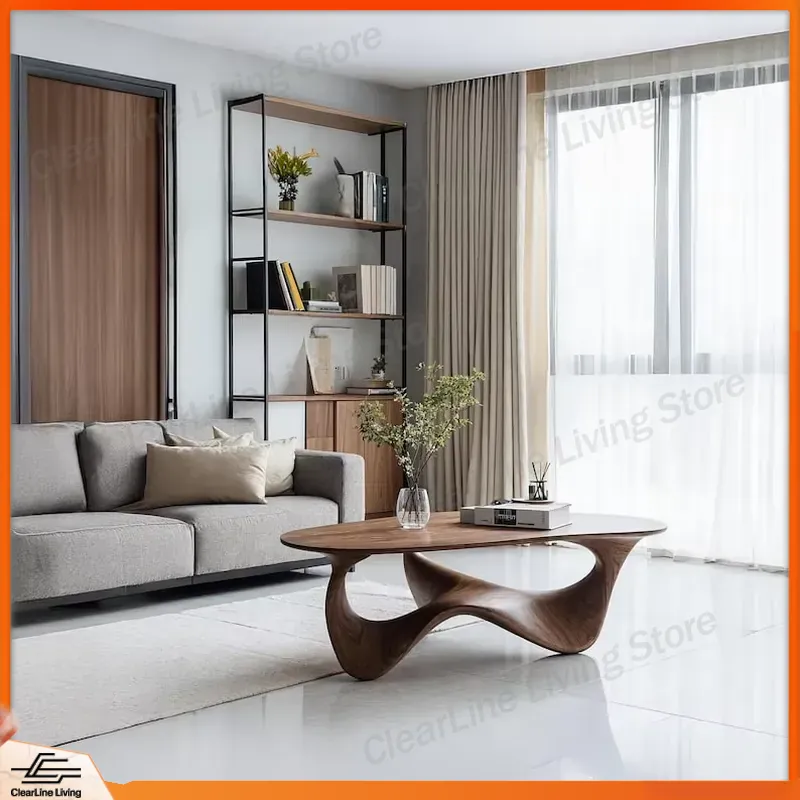 Sustainable Living Home - Nowoczesny stolik kawowy z litego drewna,