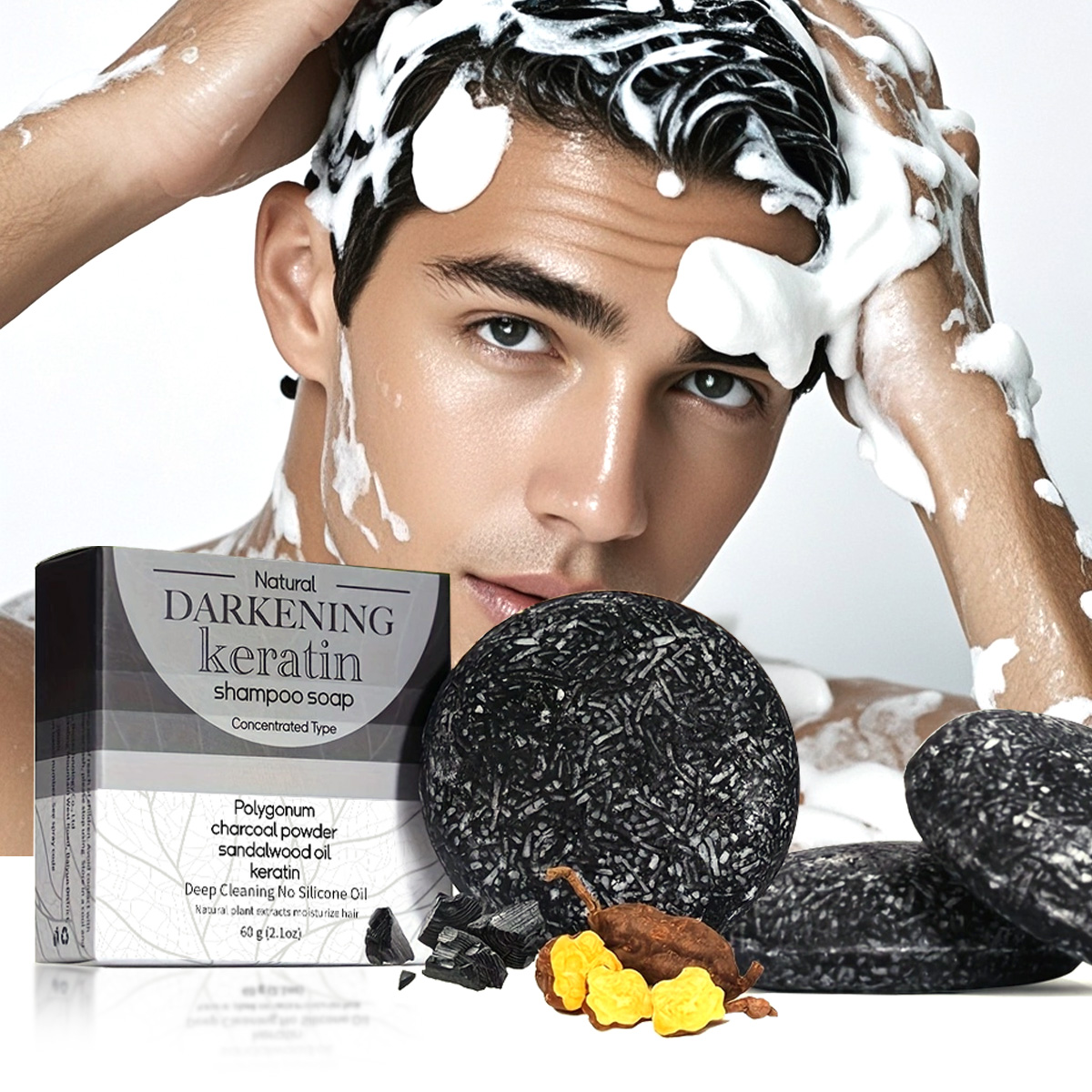 XF 60g Black Soap Solid Shampo – Bar Soap Shampoo Solid recenzja i cena