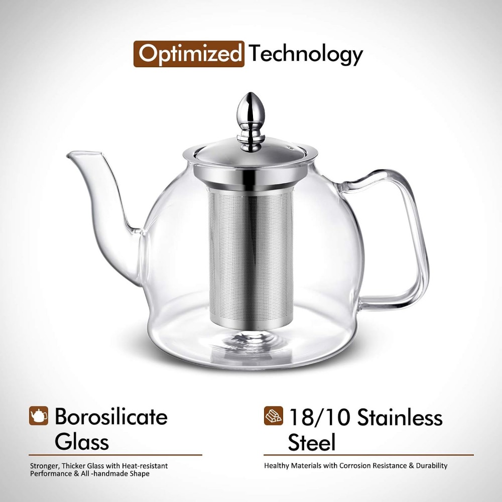 Szklany czajnik o pojemności 1 – Loose Leaf Tea Infuser recenzja i cena