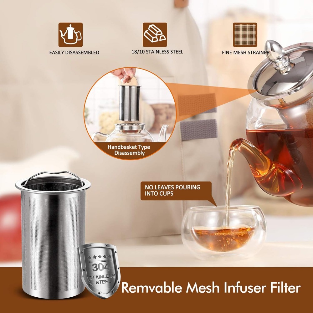 Szklany czajnik o pojemności 1 – Loose Leaf Tea Infuser recenzja i cena