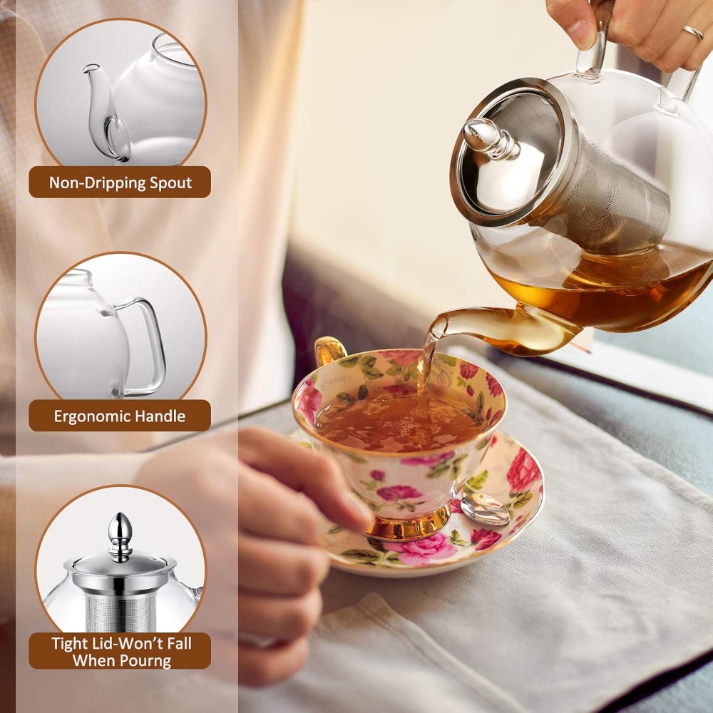 Szklany czajnik o pojemności 1 – Loose Leaf Tea Infuser recenzja i cena